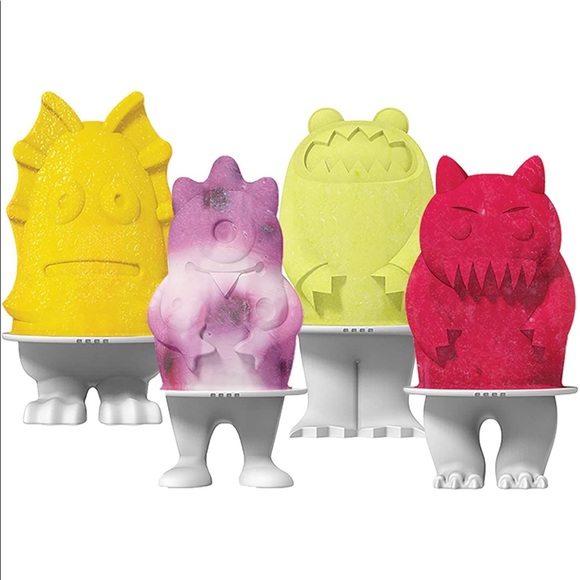 Tovolo Ice Pop Flexible Silicone Monster Freezer Molds, Set of 4 - Picture 2 of 8